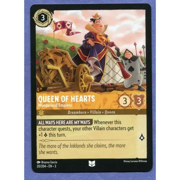 Disney | Toys | 224 Disney Lorcana Card Into The Inkland 20 Queen Of Hearts  | Poshmark